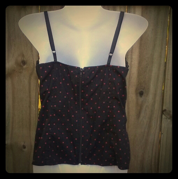 ♦SOLD♦Vintage MORBID THREADS Polka Dot Gothic Top - Picture 2 of 6